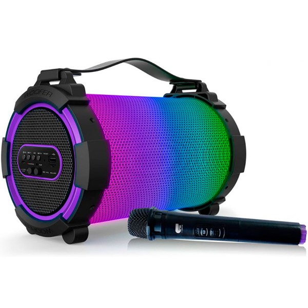 Ot by fonestar triumph multicolor altavoz y micrófono inalámbricos bluetooth 30w karaoke con batería recargable