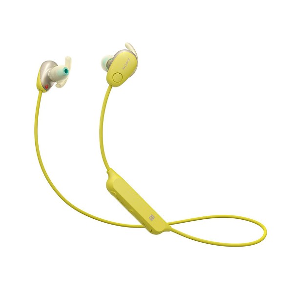 Sony wi-sp600 amarillo auriculares inalámbricos bluetooth nfc noise cancelling micrófono integrado con función manos libres