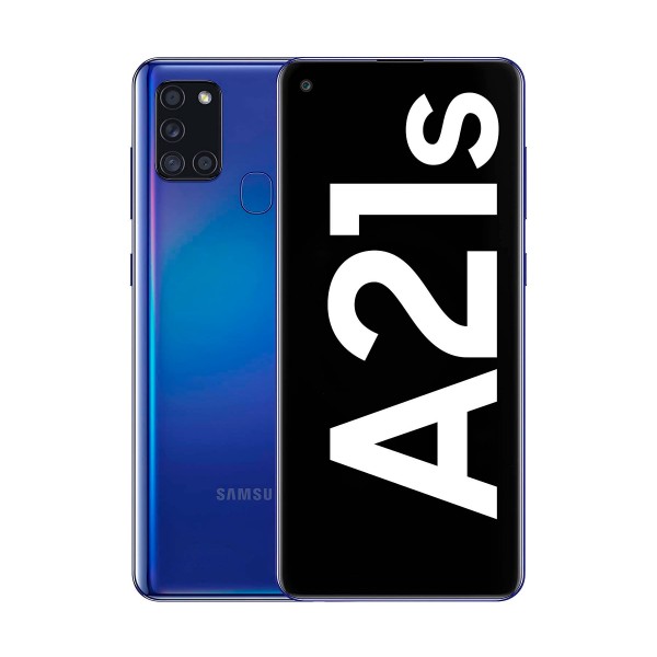 Samsung galaxy a21s azul móvil 4g dual sim 6.5'' lcd hd+ octacore 32gb 3gb ram quadcam 48mp selfies 13mp