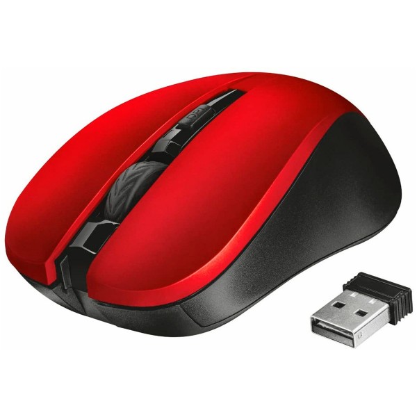 Trust mydo silent click wireless rojo ratón inalámbrico