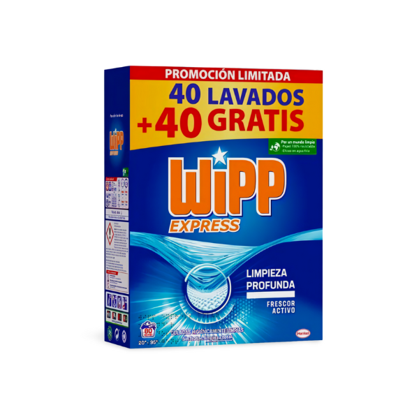WIPP EXPRESS Detergente en polvo 80 dosis